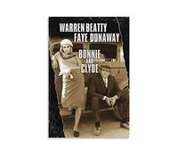 SUAJ Póster de la película Bonnie And Clyde de 1967 con la biografía del crimen en lienzo y arte de pared, impresión moderna para decoración de dormitorio familiar, 20 x 30 cm