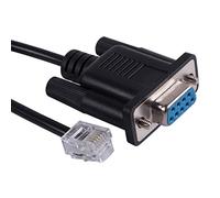 Suamdoen Cable adaptador DB9 RS232 a RJ11 negro de 180 cm para megafabs D1 Servo Driver (D1 DNT07A, D1-DNT08A)