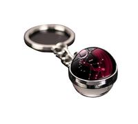 Suammiitstrieadea 12 llaveros de constelación moderno simple cielo estrellado luminoso llavero metal piedra tiempo planeta colgante doble cara Leo, Virgo, Virgo