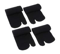 Suammiitstrieadea 2 pares de calcetines tipo chancleta Tabi con 2 dedos divididos, sandalias Ninja Slipper Nude, Negro, 8 UK