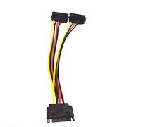 Suammiitstrieadea Cable de alimentación SATA divisor en Y para computadora SATA de 15 pines, adaptador de 1 arrastre-2, accesorio de disco duro