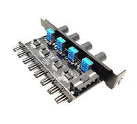 Suammiitstrieadea Caja de ordenador de 12 V, regulador de concentrador de ventilador de refrigeración de 4 pines, controlador de velocidad de 3 pines, juego E, paquete de 3.9 x 2 x 1.2 pulgadas