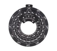 Suammiitstrieadea Circle of Fifths - Rueda de acordes de metal negro para piano, violín y bajo
