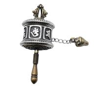 Suammiitstrieadea Colgante de rueda de oración portátil de Buda con seis personajes para regalo para hombres, mujeres y mujeres, 15x42MM, Poliéster, como se muestra en la