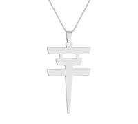 Suammiitstrieadea Collar con colgante hecho a mano con minimalista, colección de collares de hotel de Tokio, fácil de combinar, collares geométricos personalizados, plata, as description, Plástico