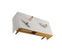 Suammiitstrieadea Mantel rectangular de lino de algodón con bolsillo lateral para mueble de TV, para escritorio, con flecos, mantel para balcón, 70180 cm, 70 x 180 cm, color beige café