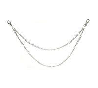 Suammiitstrieadea Pantalones punk, pantalones vaqueros, cadena tipo cartera, hip hop, gótico, rock, llavero, cinturón multicapa, cadena de metal, Silver, 40-50cm, como se muestra en la