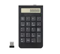 Suammiitstrieadea Placa numérica negra 2.4G con pantalla digital para economía de contabilidad informática