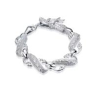 Suammiitstrieadea Pulsera de plata de ley ajustable y flexible para hombre y mujer, cómoda y fácil de llevar, amplia opción de regalo, as description, Plástico, como se muestra en la