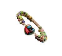 Suammiitstrieadea Pulsera para mujer con materiales ecológicos en forma de corazón, duradera, de piedra natural, con dije de corazón, minimalista, color rojo, as description, Plástico, como se muestra