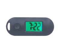 Suammiitstrieadea Reloj electrónico digital con función luminosa, portátil y práctico, regalo ABS, reloj de bolsillo electrónico digital, agujero para colgar, color verde, negro, as description