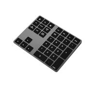 Suammiitstrieadea Teclado numérico con entrada digital USB de viaje de aluminio pequeño receptor fuerte estabilidad teclado de bolsillo liso negro edición comercial