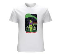 SUAN MEI ROU Bride of Frankenstein Who Will Dare Women's T-Shirt - Halloween Horror Film White 3XL