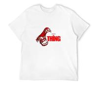 SUAN MEI ROU John Carpenters The Thing - Hand Silk Screened, Pre-Shrunk 100% Cotton T-Shirt White 3XL