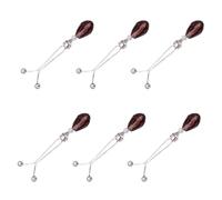 suanbeiii 6 clips de aleación para ropa, moldear la cintura, con cristales en Y, accesorio de moda multiusos sin bordes rayados