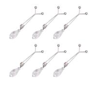 suanbeiii 6 clips de aleación para ropa, moldear la cintura, con cristales en Y, accesorio de moda multiusos sin bordes rayados