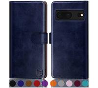 SUANPOT Funda para Google Pixel 7 5G con Tapa 【Bloqueo RFID】de Cuero PU Cierre Magnético，Soporte Plegable，Ranura para Tarjeta Cover Wallet Leather para Pixel 7 Phone Case Azul