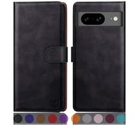 SUANPOT Funda para Google Pixel 8 5G con Tapa 【Bloqueo RFID】de Cuero PU Cierre Magnético，Soporte Plegable，Ranura para Tarjeta Cover Wallet Leather para Pixel 8 Phone Case Negro