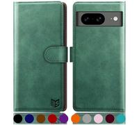 SUANPOT Funda para Google Pixel 8 5G con Tapa 【Bloqueo RFID】de Cuero PU Cierre Magnético，Soporte Plegable，Ranura para Tarjeta Cover Wallet Leather para Pixel 8 Phone Case Verde Claro