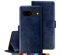 SUANPOT Funda para Google Pixel 8A con Tapa【Bloqueo RFID】de Cuero PU Cierre Magnético,Soporte Plegable,Ranura para Tarjeta Cover Wallet Leather para Pixel 8A Phone Case Azul