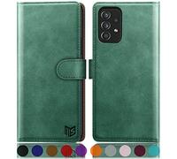 SUANPOT Funda para Samsung Galaxy A23 5G/4G con Tapa 【Bloqueo RFID】de Cuero PU Cierre Magnético，Soporte Plegable，Ranura para Tarjeta Cover Wallet Leather para Samsung A23 5G/4G Phone Case Verde Claro