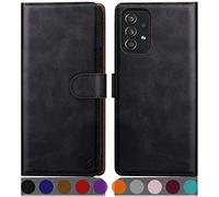 SUANPOT Funda para Samsung Galaxy A23 5G/4G con Tapa 【Bloqueo RFID】de Cuero PU Cierre Magnético，Soporte Plegable，Ranura para Tarjeta Cover Wallet Leather para Samsung Galaxy A23 5G/4G Phone Case Negro