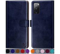 SUANPOT Funda para Samsung Galaxy S20 FE con Tapa 【Bloqueo RFID】de Cuero PU Cierre Magnético，Soporte Plegable，Ranura para Tarjeta Cover Wallet Leather para Samsung S20 FE Phone Case Azul