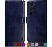 SUANPOT Funda para Samsung Galaxy S23 5G con Tapa 【Bloqueo RFID】de Cuero PU Cierre Magnético，Soporte Plegable，Ranura para Tarjeta Cover para Samsung Galaxy S23 Case Azul