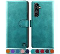 SUANPOT Funda para Samsung Galaxy S23 FE con Tapa【Bloqueo RFID】de Cuero PU Cierre Magnético，Soporte Plegable，Ranura para Tarjeta Case Wallet Leather para Samsung Galaxy S23 FE Phone Cover Teal