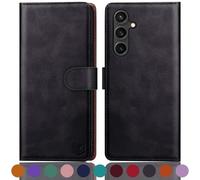 SUANPOT Funda para Samsung Galaxy S23 FE con Tapa 【Bloqueo RFID】de Cuero PU Cierre Magnético，Soporte Plegable，Ranura para Tarjeta Cover Wallet Leather para Samsung S23 FE Phone Case Negro