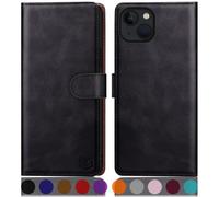 SUANPOT - Funda tipo cartera para iPhone 14 de 6,1 pulgadas con bloqueo RFID, tarjetero, funda protectora de piel sintιtica tipo libro, para muje