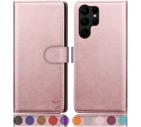 SUANPOT - Funda tipo cartera para Samsung Galaxy S23 Ultra con bloqueo RFID, tarjetero, funda protectora de piel sint tica tipo libro, para mujer