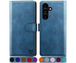 SUANPOT Funda tipo cartera para Samsung Galaxy S24 Plus/S24+ con bloqueo RFID, tarjetero de crédito, funda protectora de piel sintética tipo libro para mujeres y hombres, funda para Samsung S24Plus,