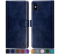 SUANPOT para iPhone Xs Max 6.5""""(No XS 5.8"") con bloqueo RFID Funda de cuero tipo cartera con tarjetero Flip Folio Book Funda para telfono a pru