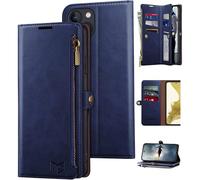 SUANPOT para LL iPhone 14 Max Funda tipo cartera (azul)