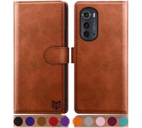 Suanpot para Moto Edge 2022 Case de billetera 5G con RFID Bloqueo de tarjetas de crdito Slip Flip PU PU CUERTA DE CUERO PROTECTOR MENOS MENOS PARA E