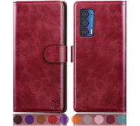 Suanpot para Motorola Moto Edge 5G UW/Edge 2021 Case de billetera Bloqueo de rfid? Titular de la tarjeta de crdito Folio Folio Book PU Case de tel