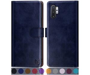 Suanpot para Samsung Galaxy nota 10+/10 ms 6.8 """" con RFID bloqueando la billetera de cuero Case de tarjetas de crdito Folio Folio Book Case Fole p