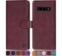 Suanpot para Samsung Galaxy S10+ /S10 Plus 6.4 (no Fit S10 S10 S10E) Case de billetera de cuero con Bloqueo de RFID Bloqueo de tarjetas de crdito Fo