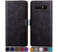 SUANPOT Samsung Galaxy Note 8 - Funda tipo cartera para Samsung Note 8 (6,3 pulgadas), color negro