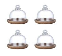 SuanQ Mini Soporte Multifuncional para Servir Postres para Tartas de Tapa de CúPula para Tartas para Hoteles para Hogar (4 Piezas)