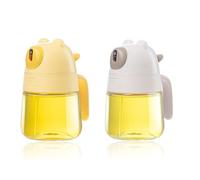 Suanzua 2 Piezas de Dispensador de Aceite de Alimenticio, Pulverizador de Aceite de Cocina de Vidrio para Cocinar, Freír y Asar A la Parrilla.