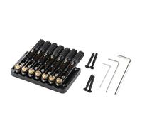 Suanzua Accesorios de Repuesto para Guitarra Sin Pala de Instrumento Musical con Puente de Silla de Montar de Metal Sin Pala de 7 Cuerdas