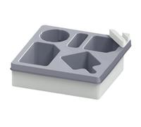 Suanzua Bandeja Portavasos para Sofá, Portavasos para Asiento Trasero de Coche, Caja de Almacenamiento PortáTil para Aperitivos, Camping, Playa, Color Gris