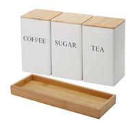 Suanzua Caja de Almacenamiento de Cocina con Tapa, Tarro de Metal para Almacenar Té, Café y AzúCar, Caja Contenedora de Alimentos para Encimera, Tarro de Té, Tarro para Bocadillos B