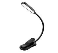 Suanzua Luz de Lectura Recargable Mini 7 LED Lámpara de Lectura de 3 Niveles Flexible Fácil de Enganchar Lámpara de Lectura Lámpara de Lectura en la Cama Negra