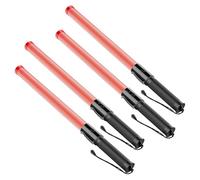 Suanzua Paquete de 4 Varitas de Tráfico, Varita de Luz de Seguridad de Control de Tráfico LED de 21 Pulgadas con 2 Modos de Parpadeo, Varita de Señal de Control Aéreo