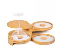 Suanzua Rimmer de Madera para, Kit de Rimmer de CóCtel, Rimmer de Vidrio de DiáMetro con Tapa, Barra de Vidrio, de Rimmer de Sal y AzúCar