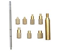 Suanzua Tuerca de Inserción Térmica Punta de Soldador T12 Punta de Inserción de Rosca Interna M2-M8 Kit de Inserción de Tuerca Caliente de Latón