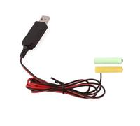 Suanzua USB 5V A 3V LR03 AAA Batería Simulada Eliminadores Cable para Control Remoto Radio LED Light 1m